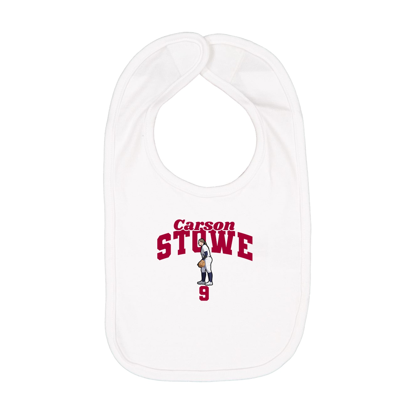 Infant Bib — Signature Arch in White