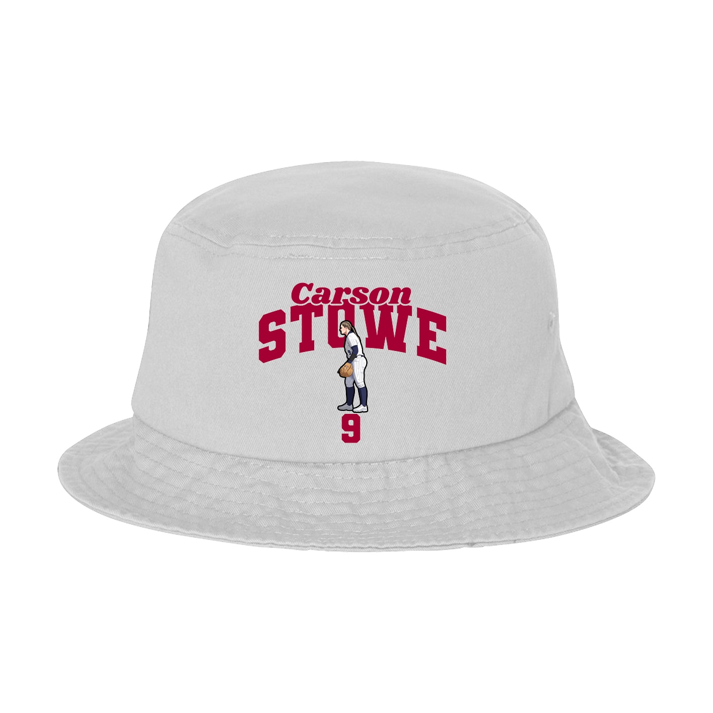 Bucket Cap — Signature Arch in White