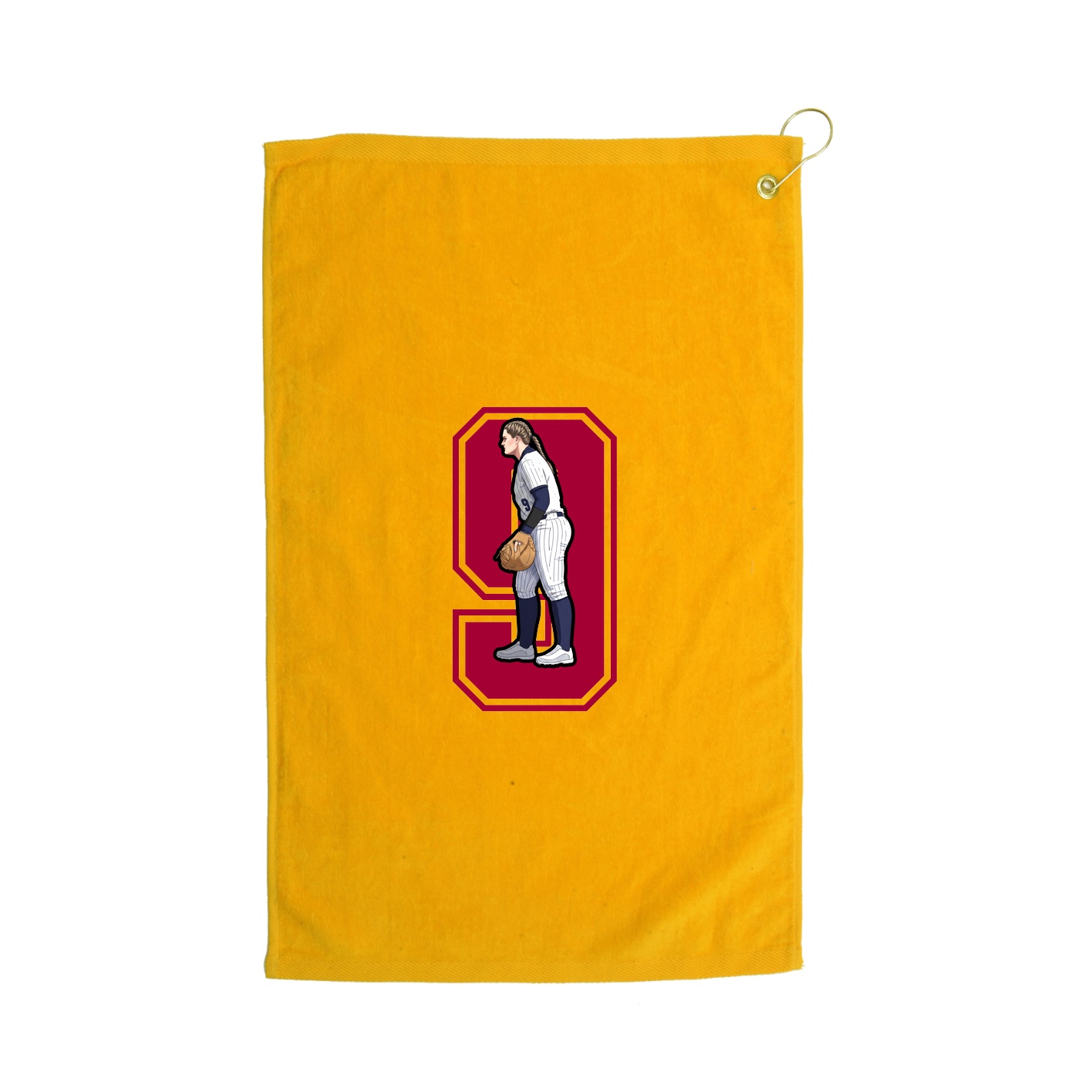 Golf Towel — Number in Gold