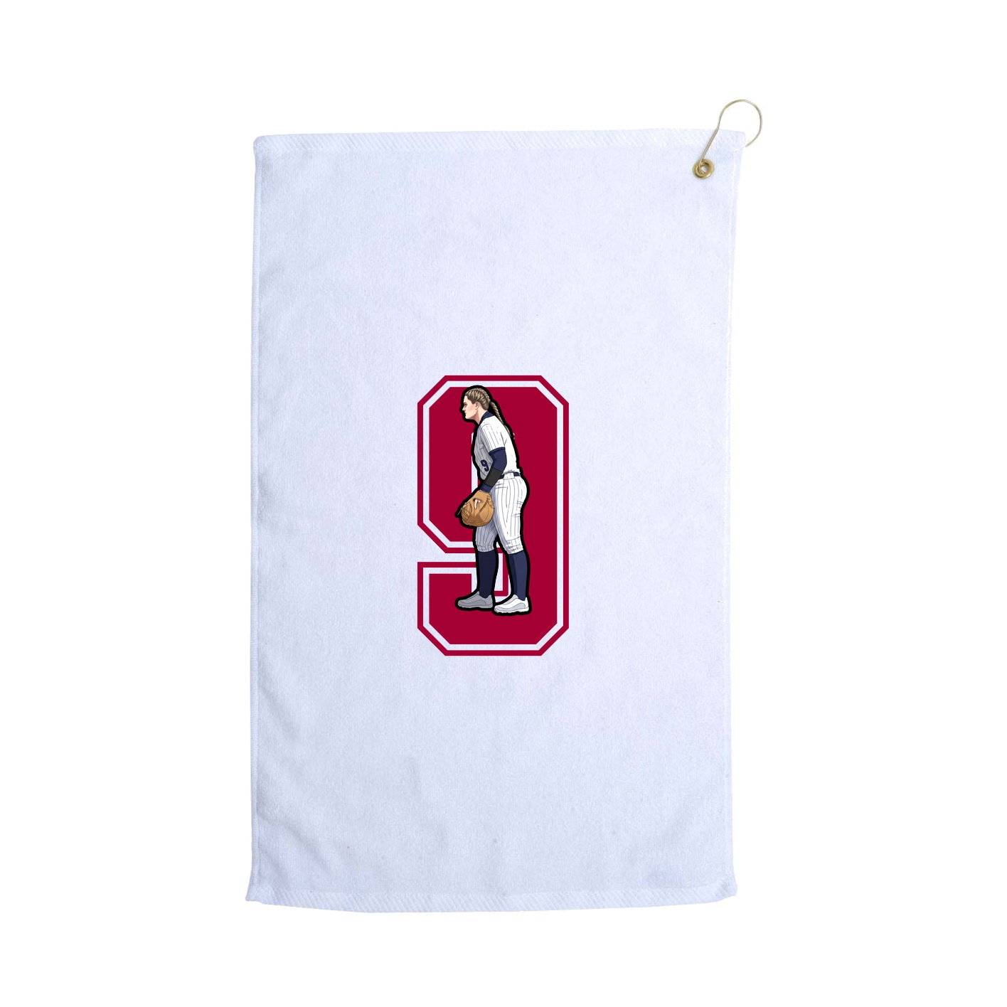 Golf Towel — Number in White