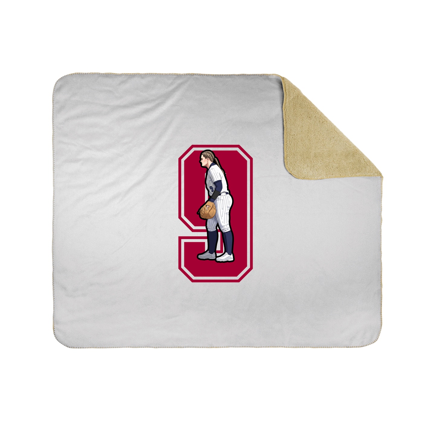 Throw Blanket — Number in White