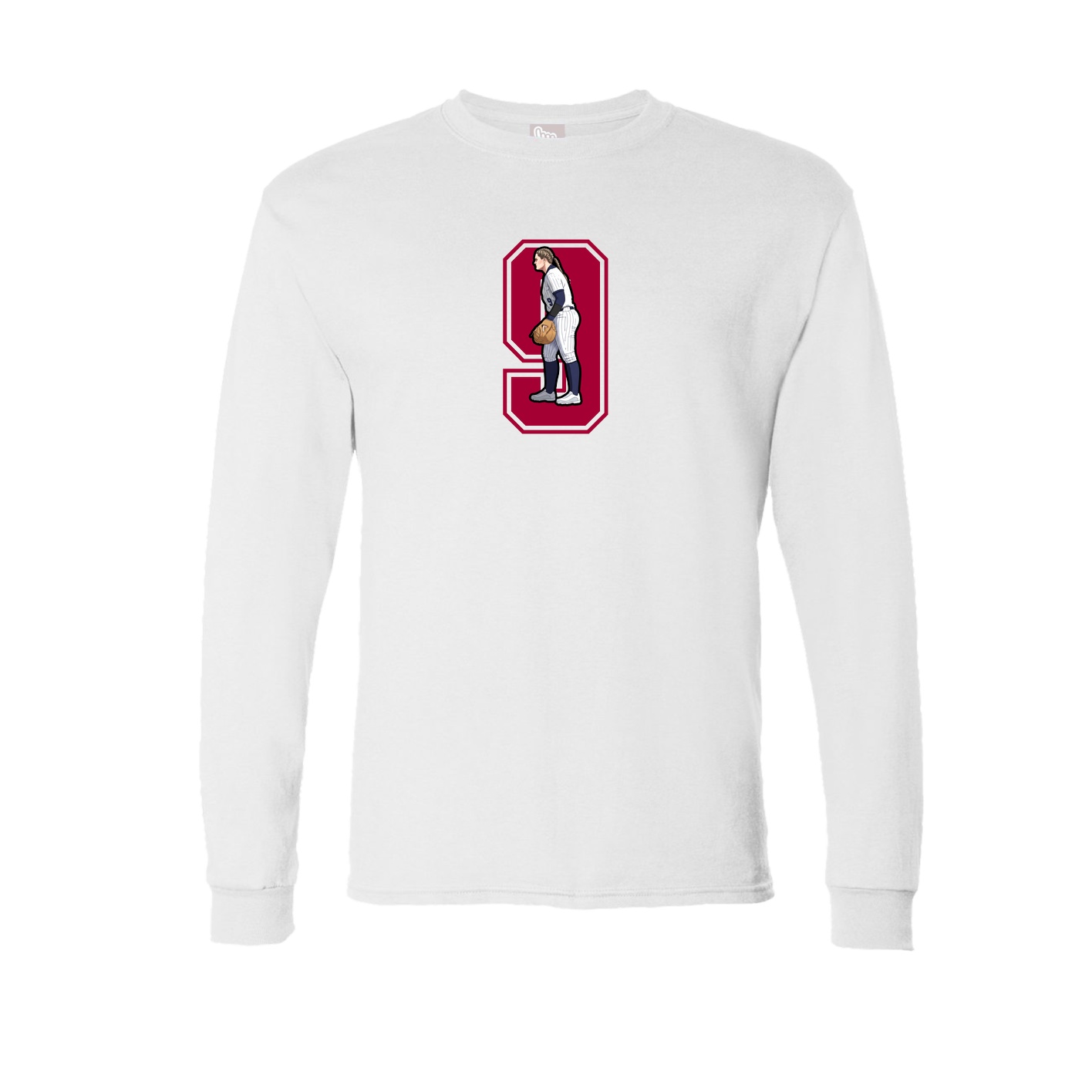 Long Sleeve Tee — Number in White