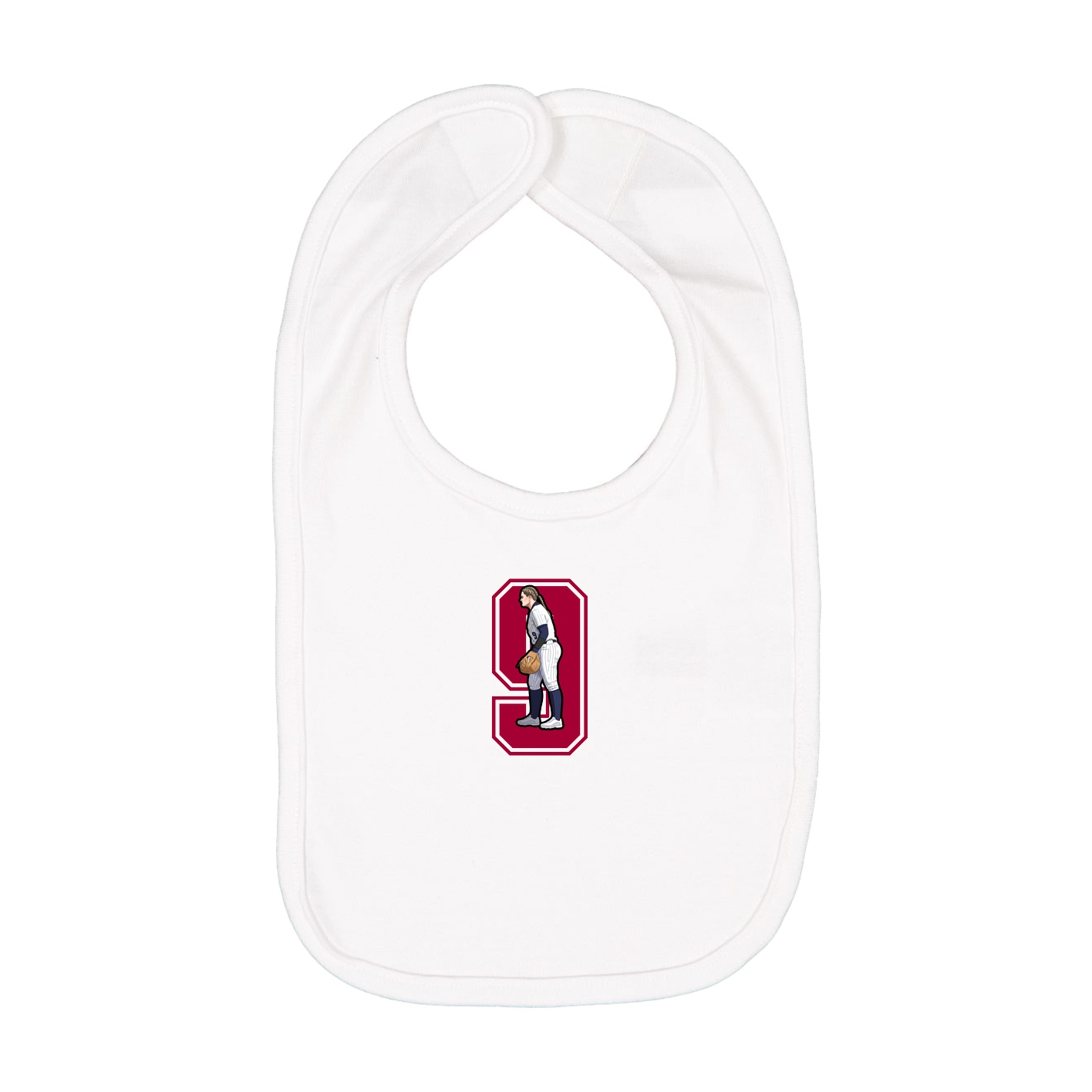 Infant Bib — Number in White