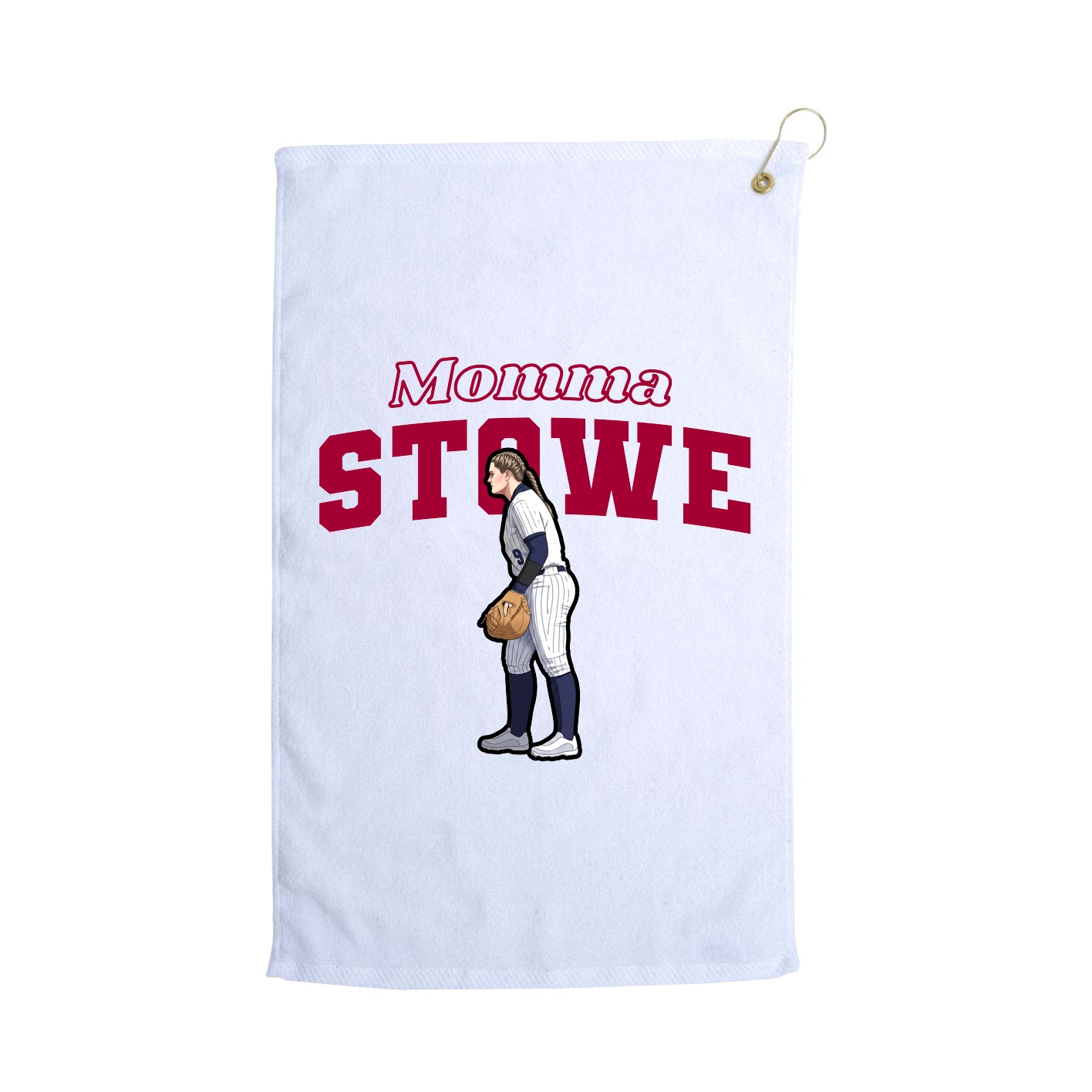 Golf Towel — Mothers Day Block in White