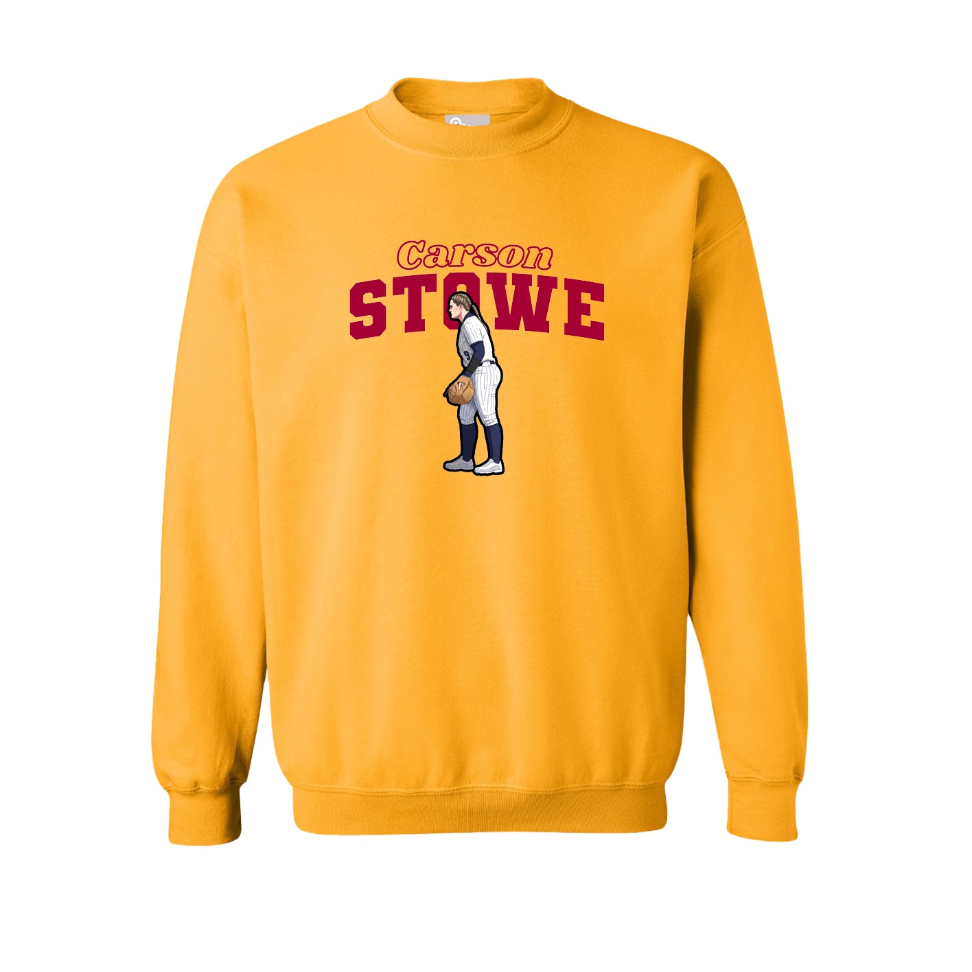 Fleece Crew — Name Arch in Gold