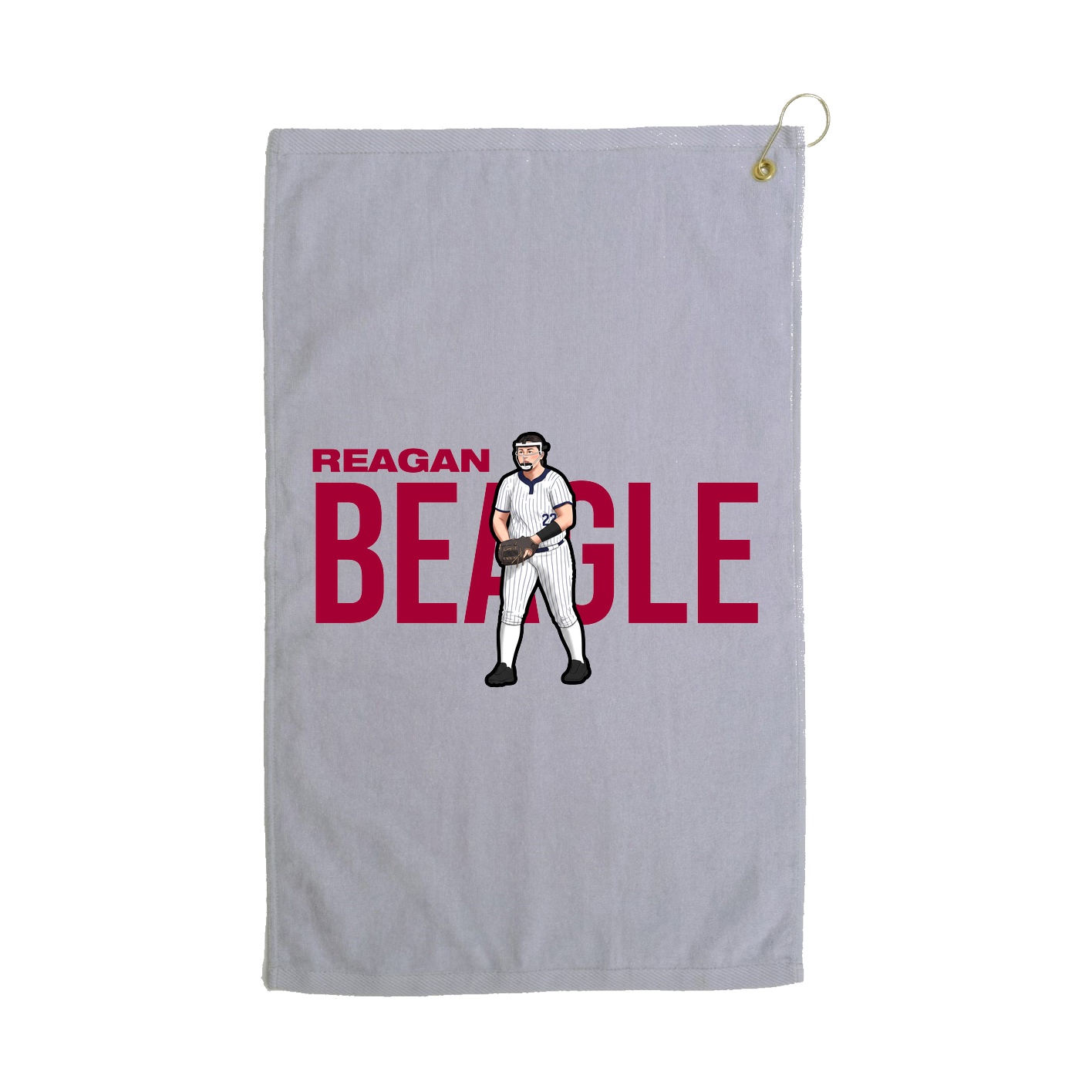 Golf Towel — Player Name in Grey
