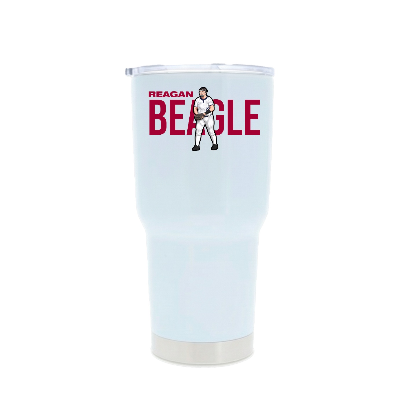 30oz Stainless Steel Tumbler — Player Name in White