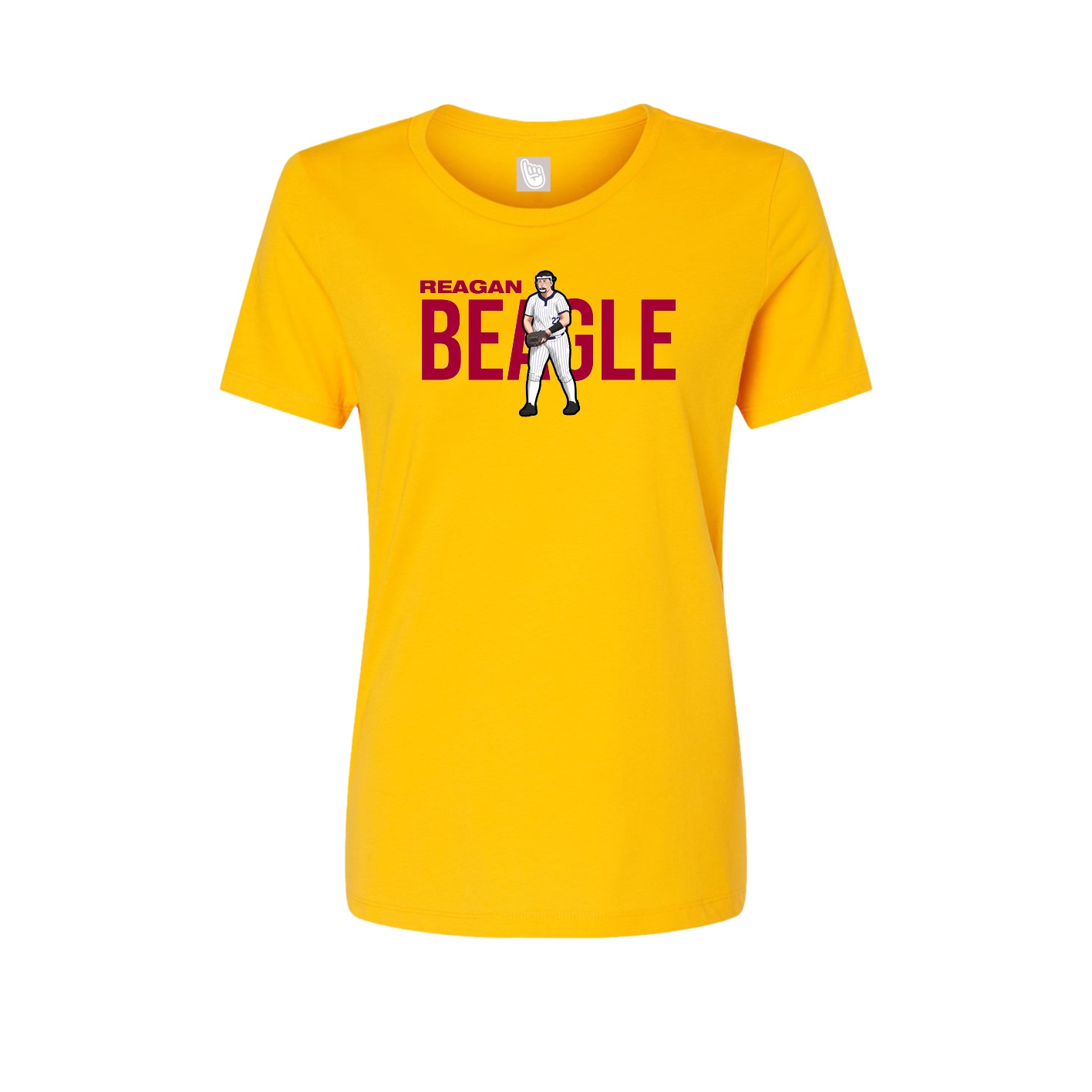 Fitted Women's Tee — Player Name in Gold