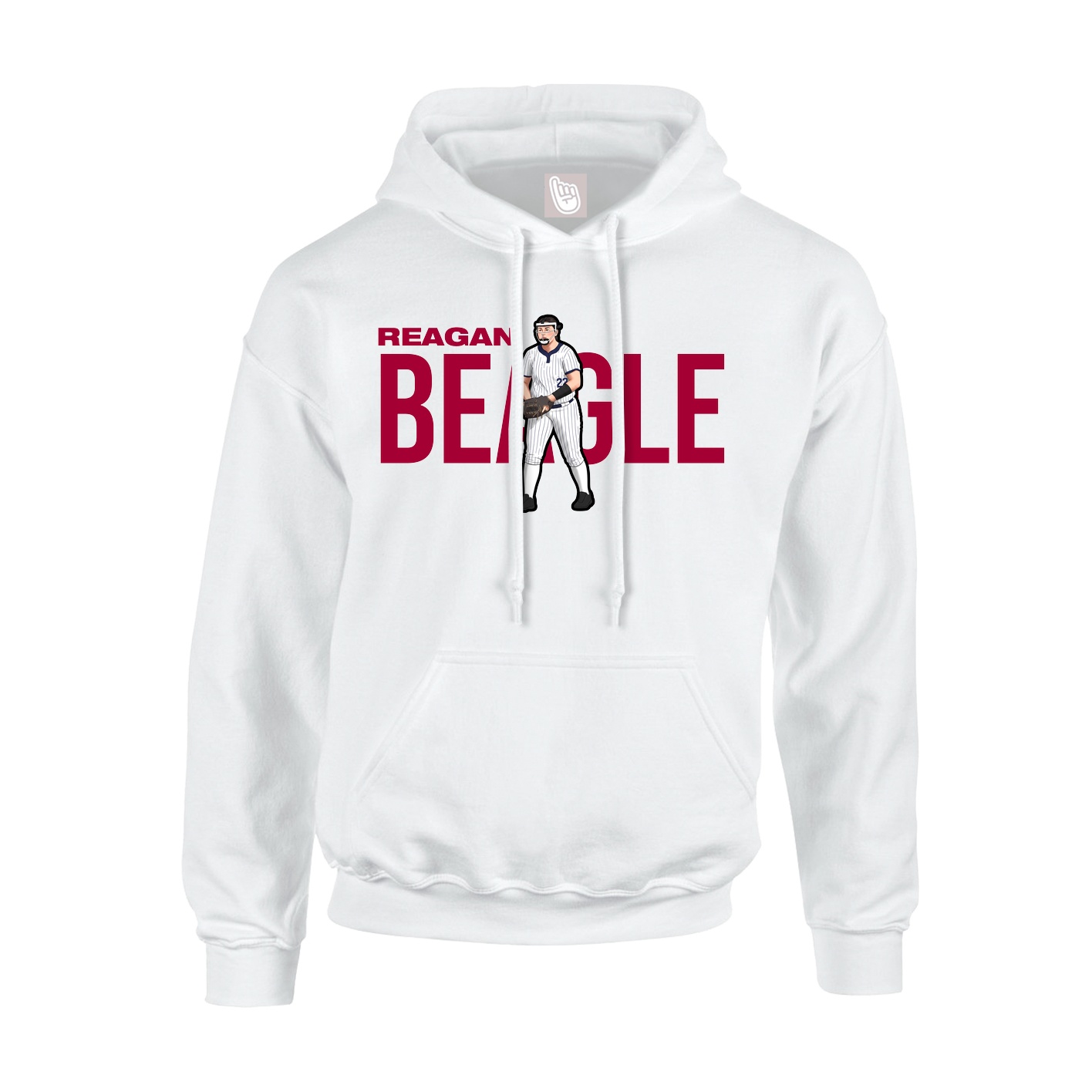 Youth Hoodie — Player Name in White