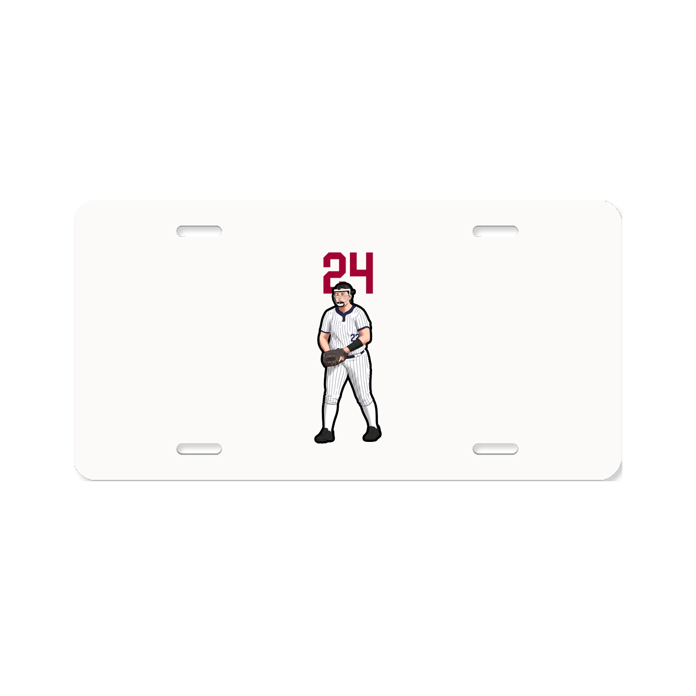 License Plate — Number Top in Classic