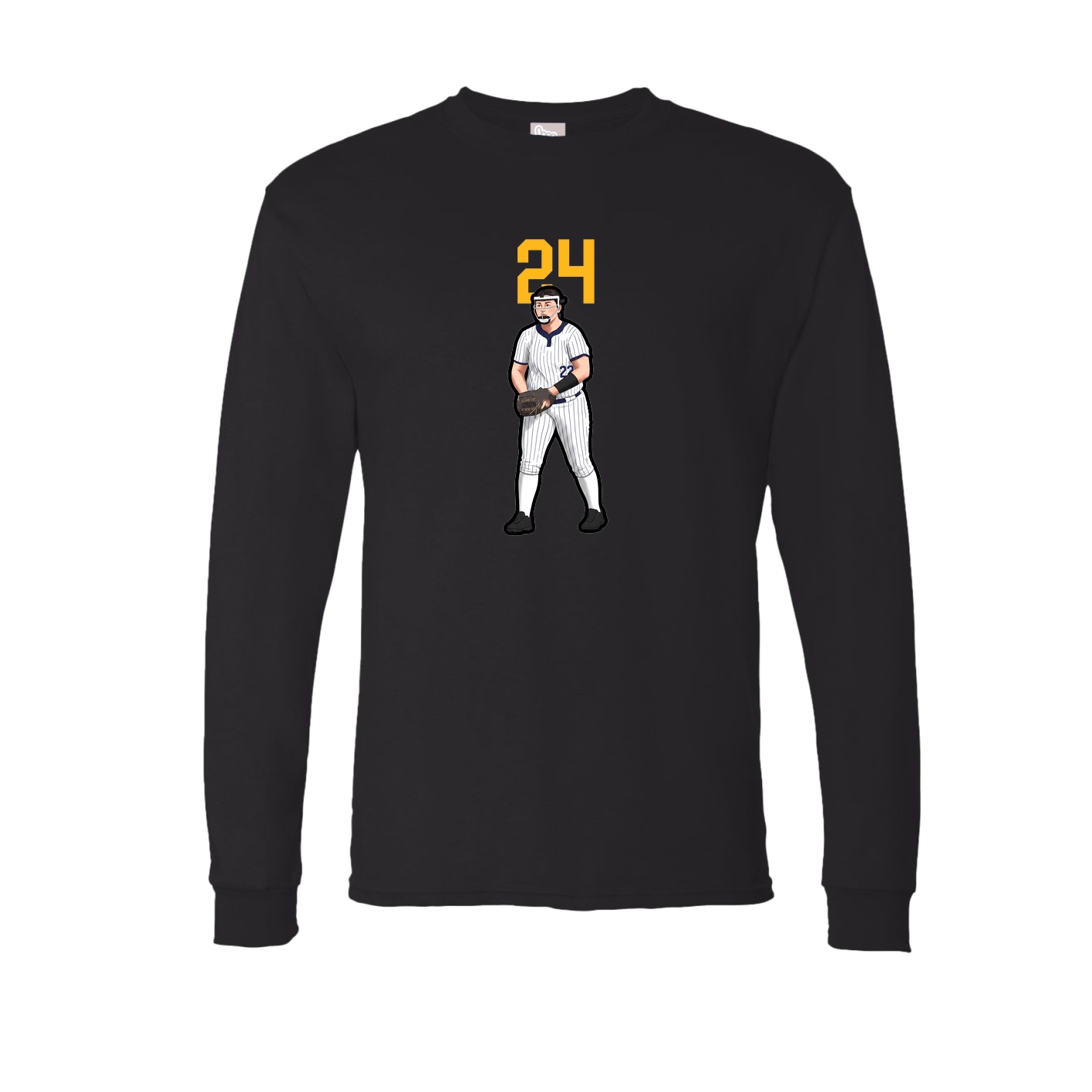 Long Sleeve Tee — Number Top in Black