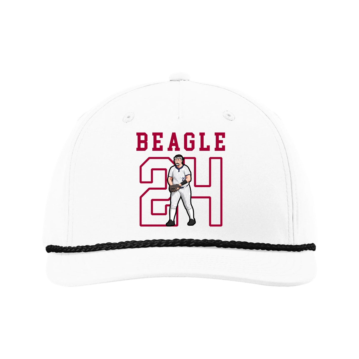 Five-Panel Classic Rope Cap — Shirsey in White