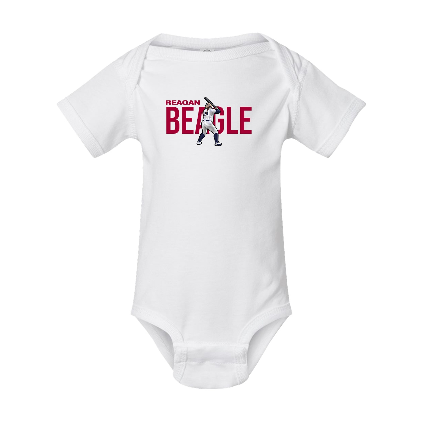 Baby Onesie — Player Name in White