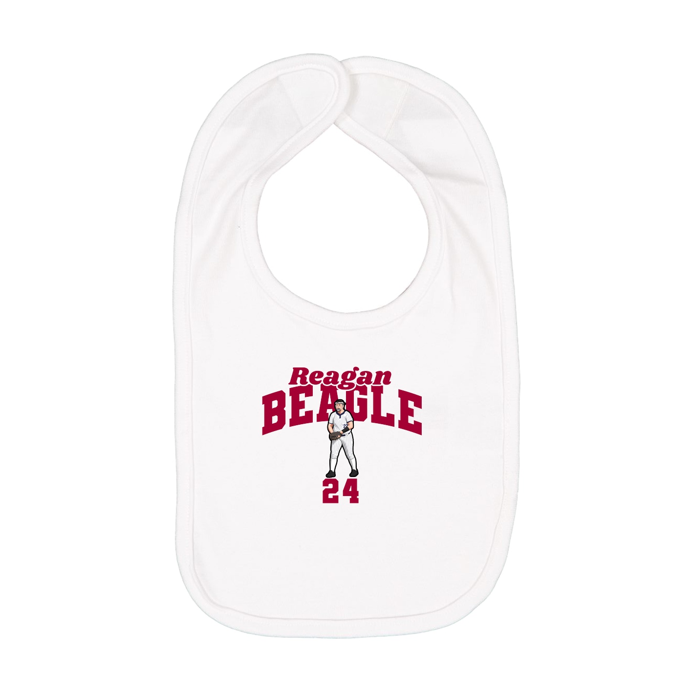 Infant Bib — Signature Arch in White