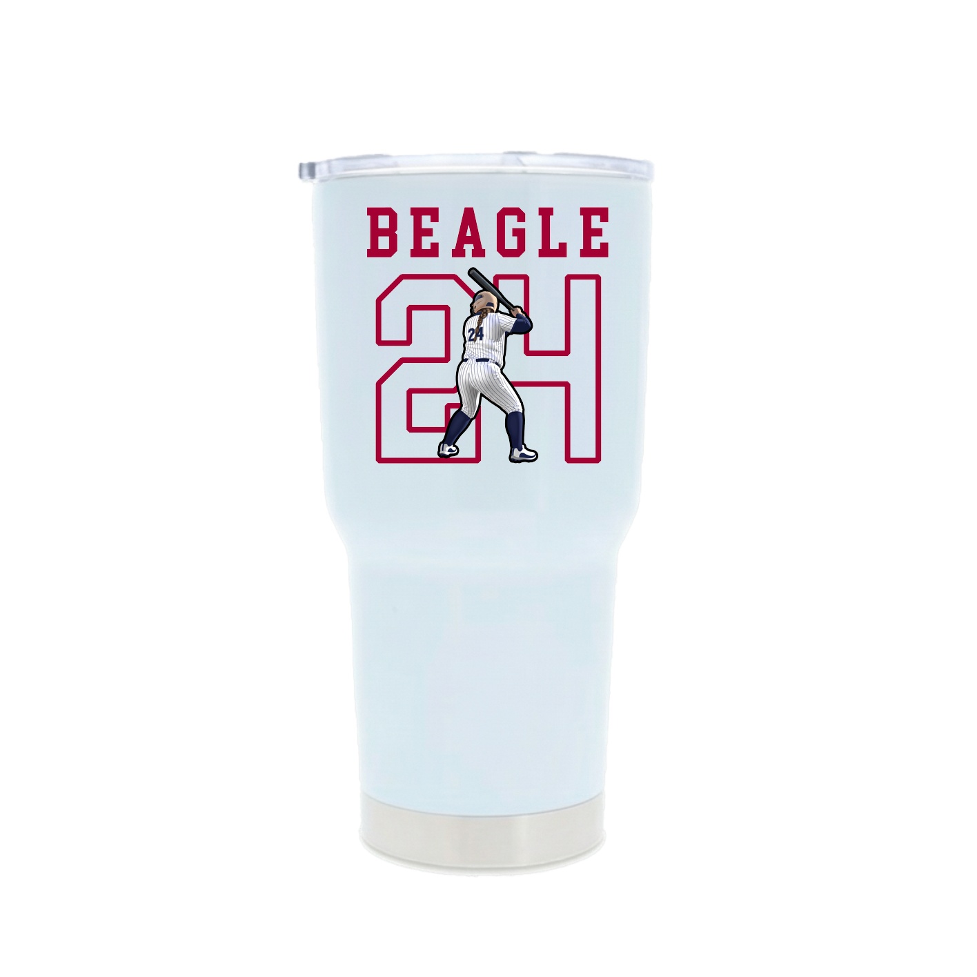 30oz Stainless Steel Tumbler — Shirsey in White