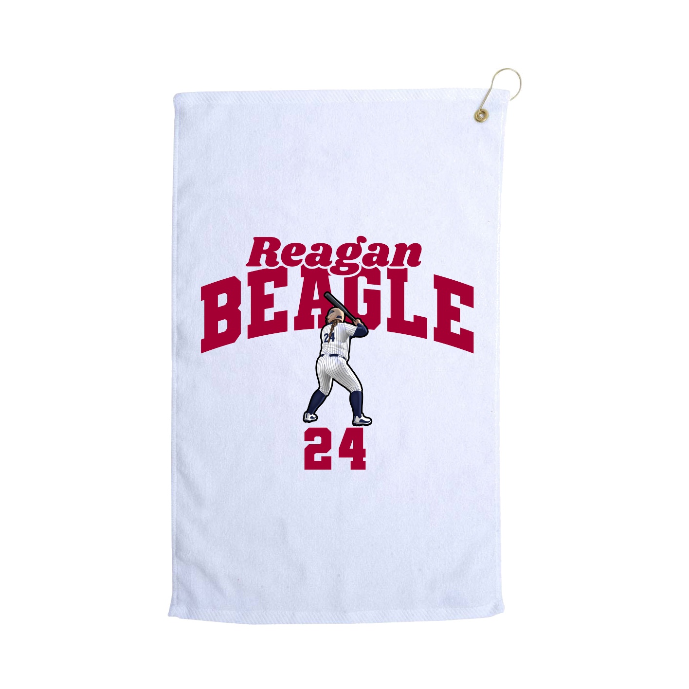 Golf Towel — Signature Arch in White
