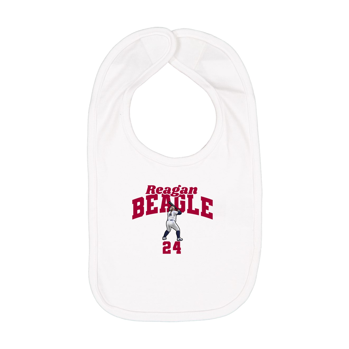 Infant Bib — Signature Arch in White