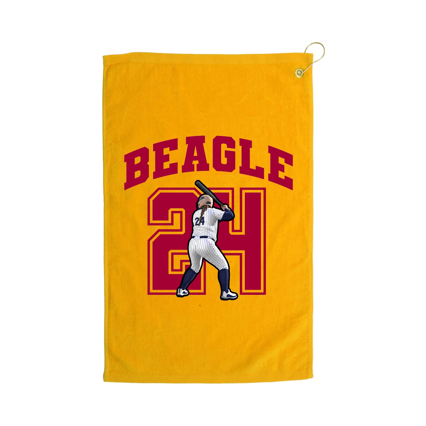 Golf Towel — Number in Gold