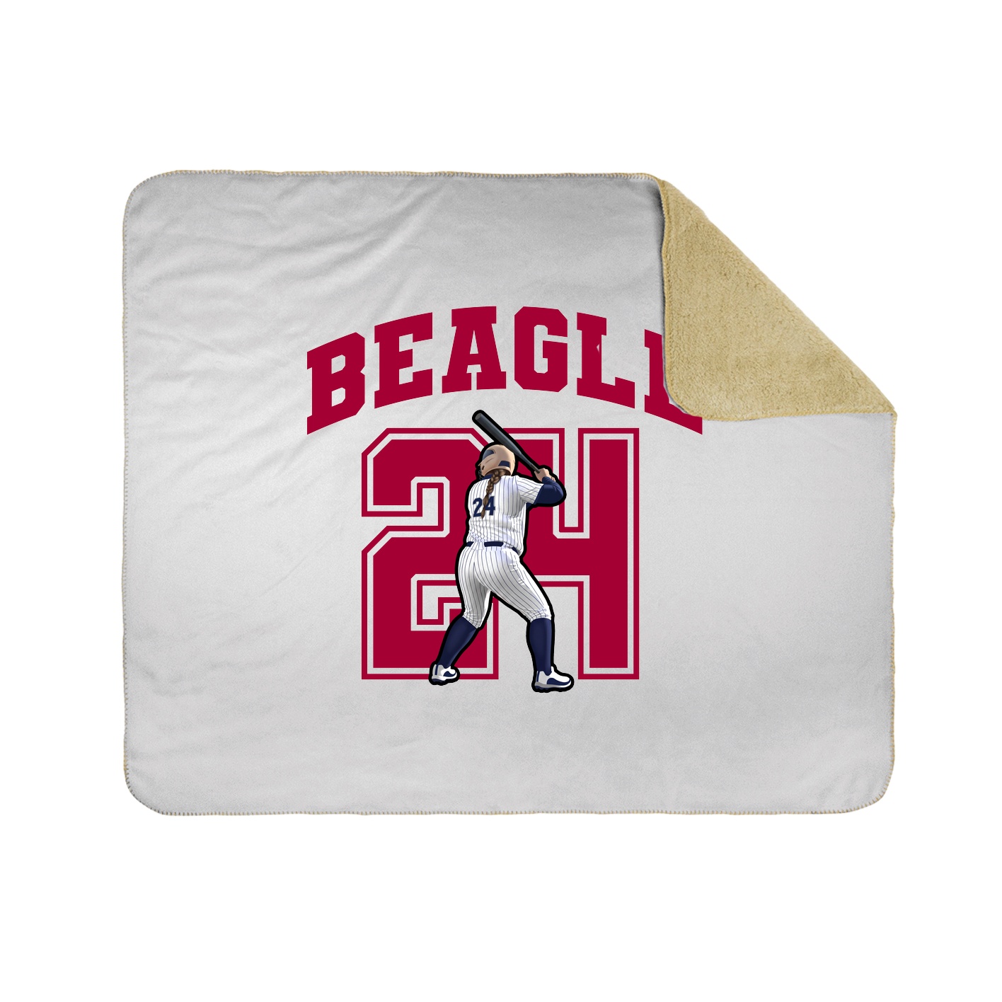 Throw Blanket — Number in White