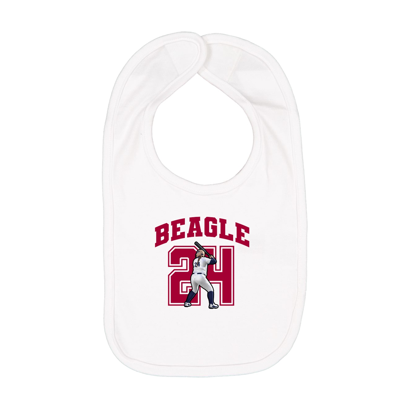 Infant Bib — Number in White