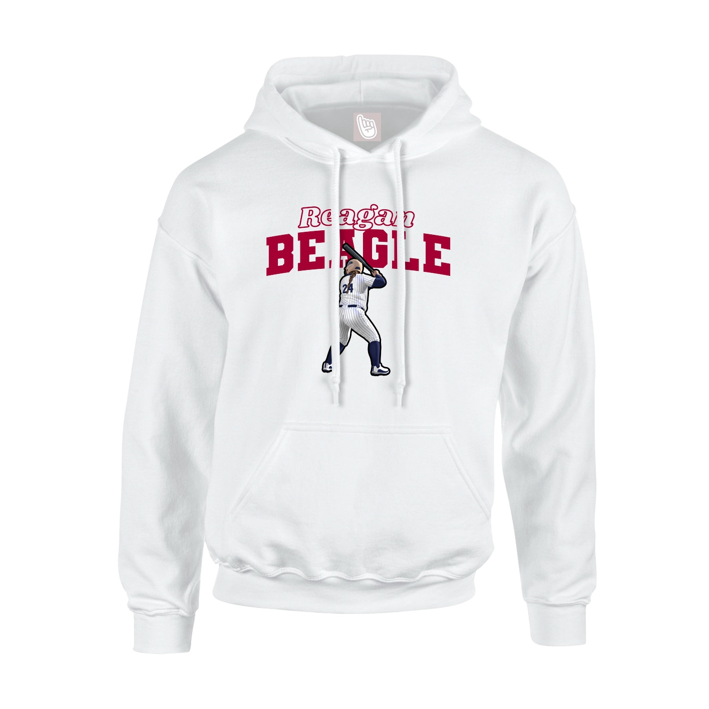 Hoodie — Name Arch in White