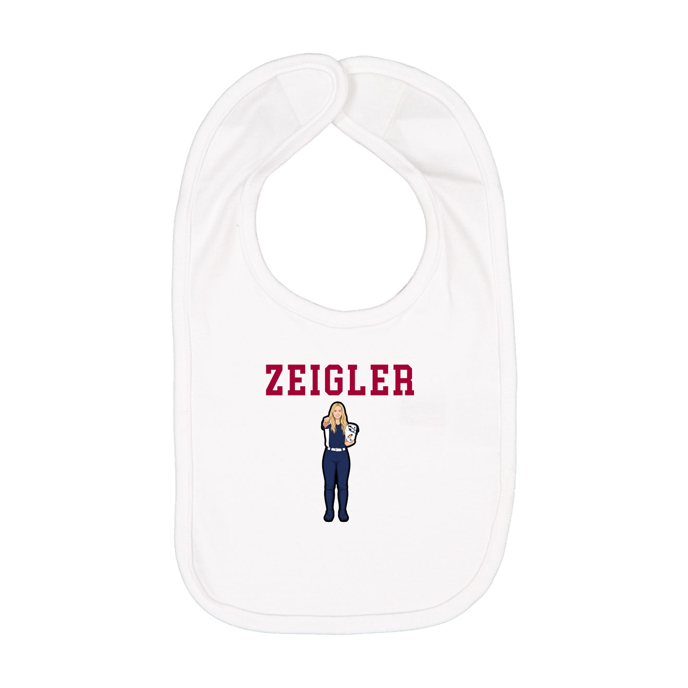 Infant Bib — Shirsey in White