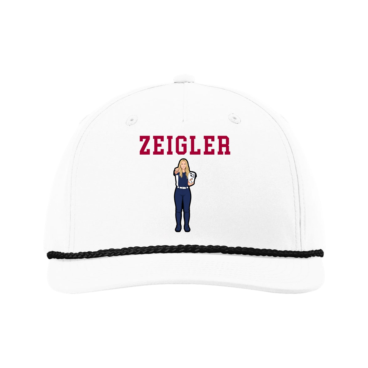 Five-Panel Classic Rope Cap — Shirsey in White