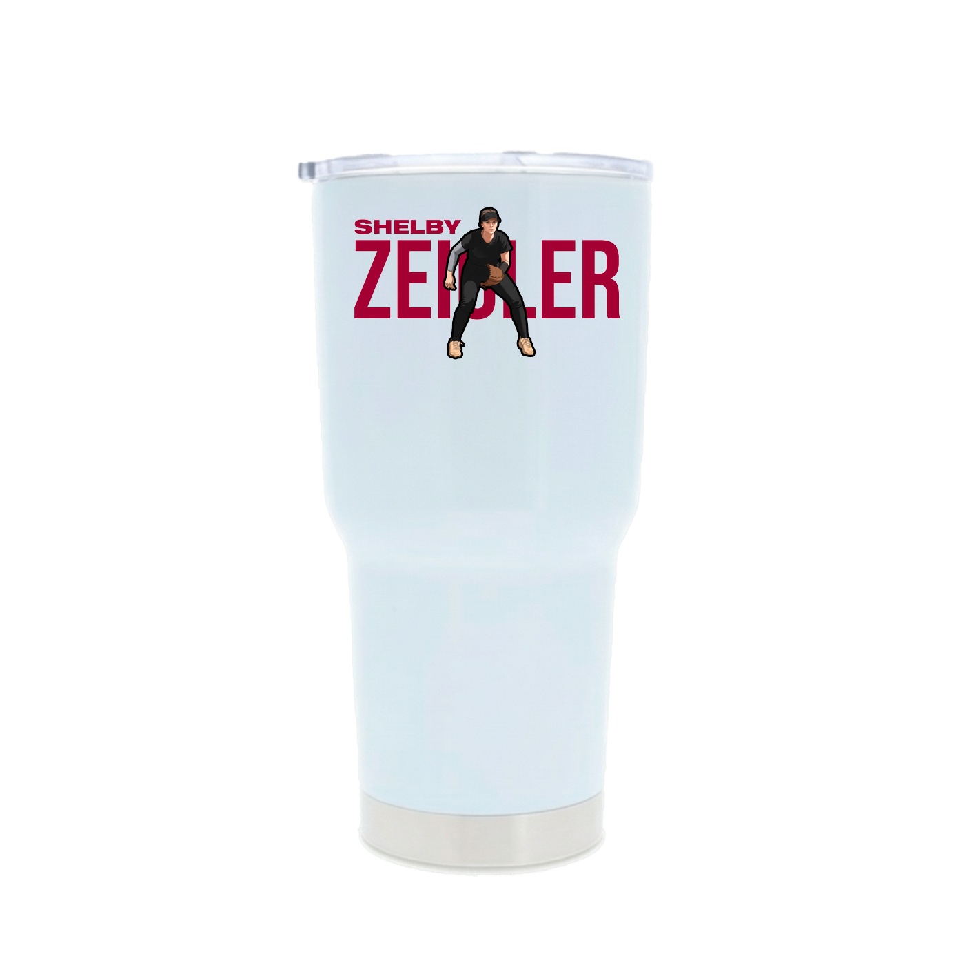 30oz Stainless Steel Tumbler — Player Name in White