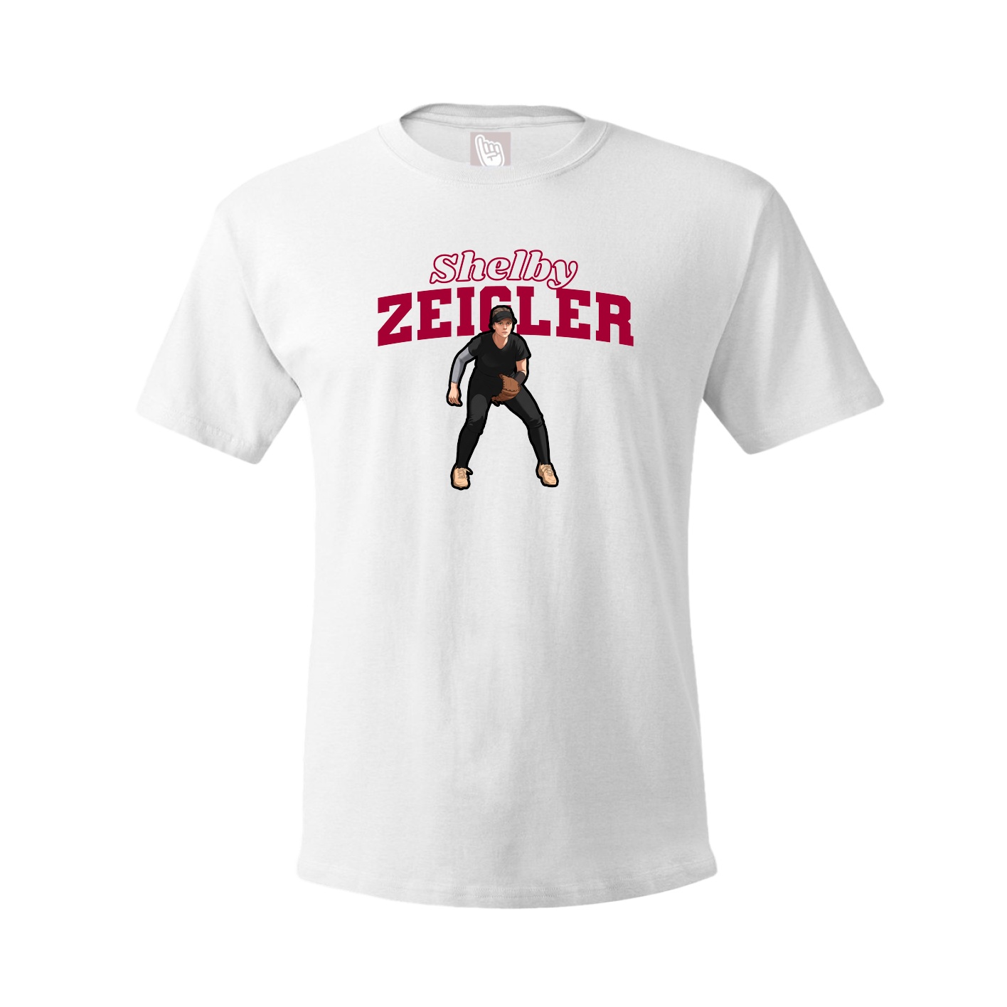 Youth Tee — Name Arch in White