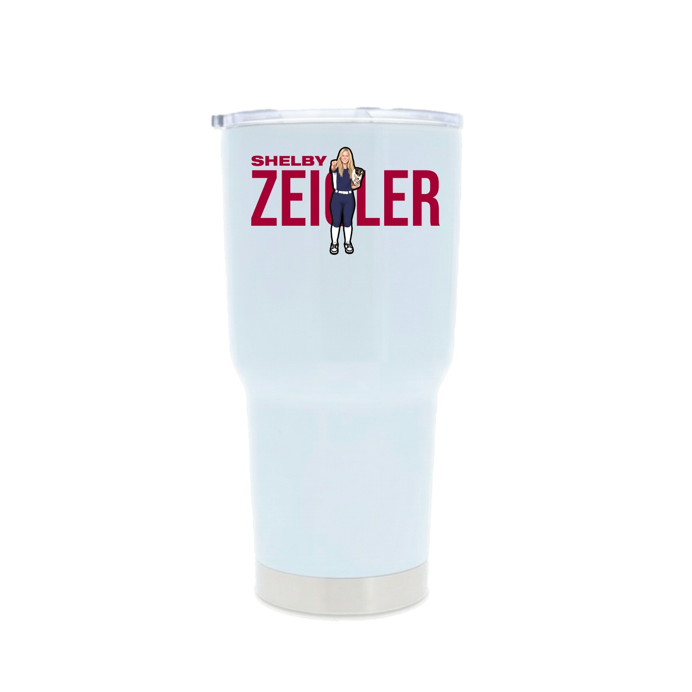 30oz Stainless Steel Tumbler — Player Name in White