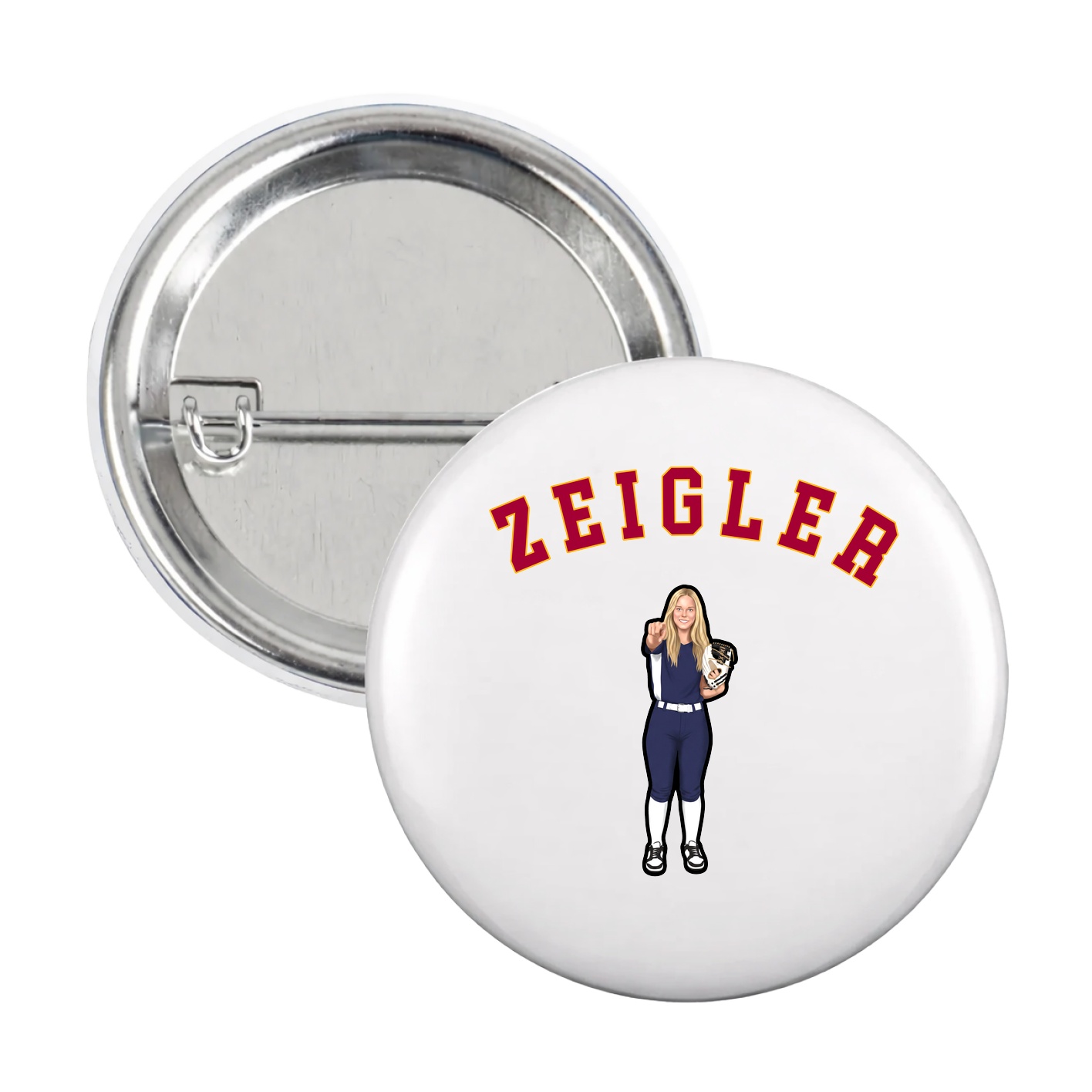 Game Day Button — Shirsey Arch in White