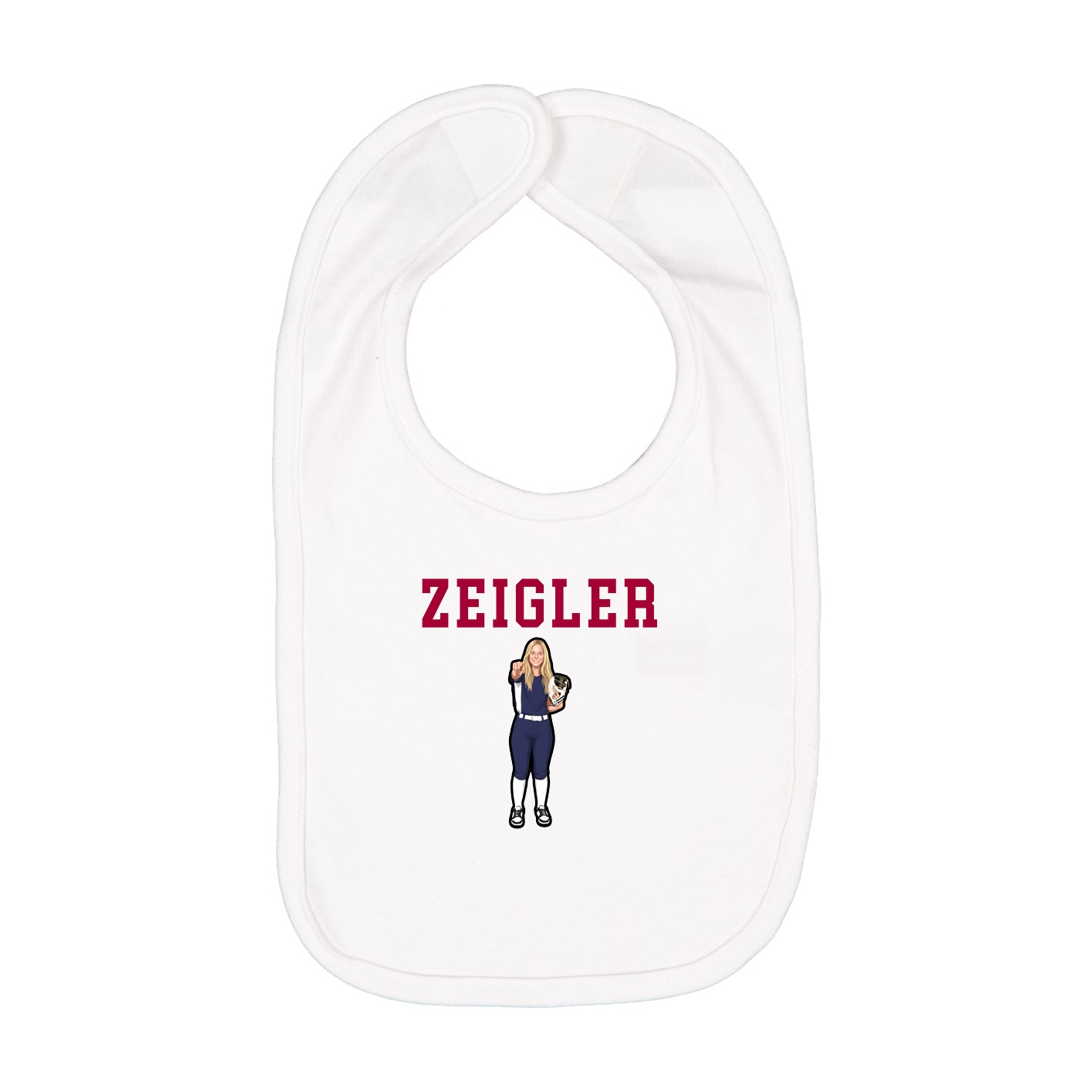 Infant Bib — Shirsey in White