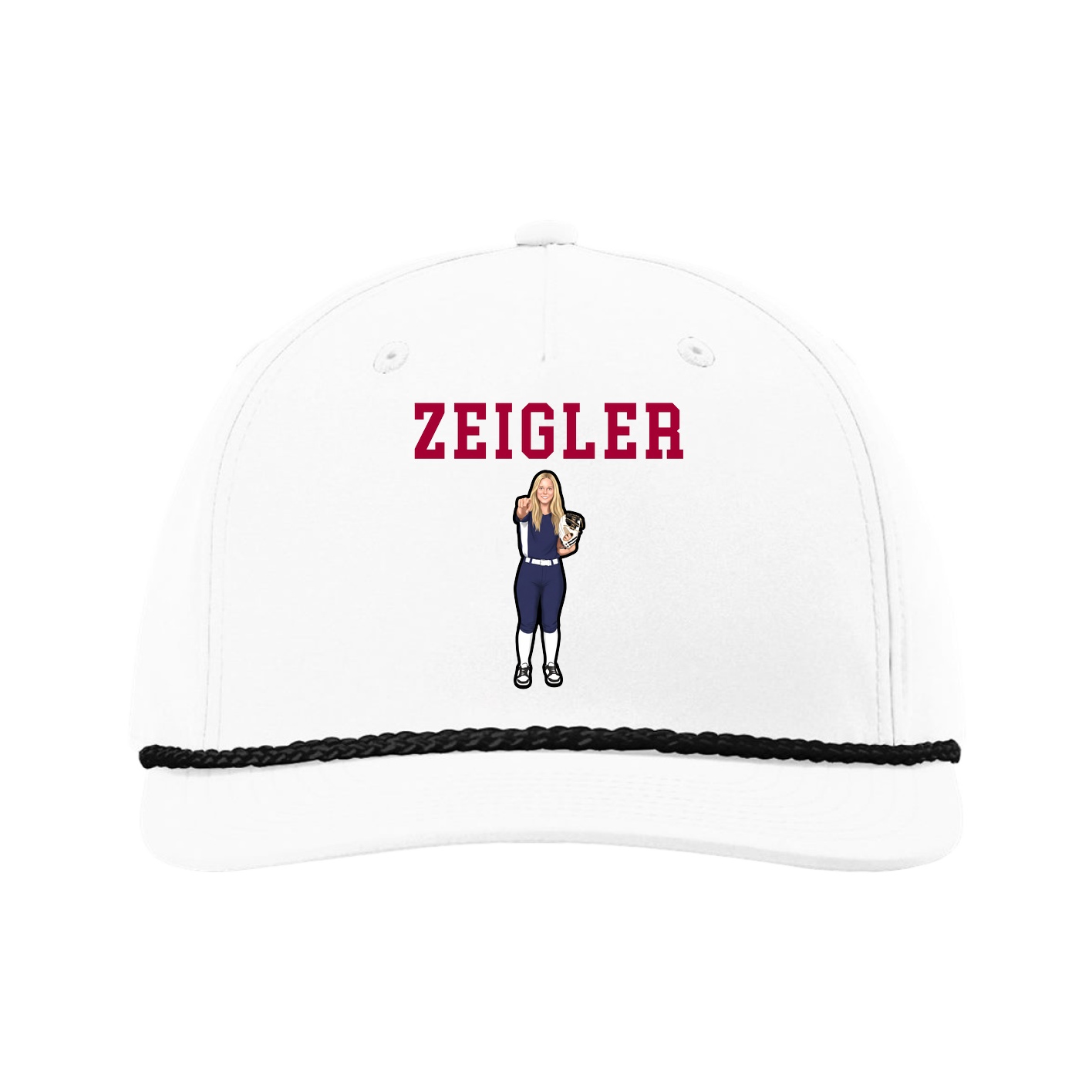 Five-Panel Classic Rope Cap — Shirsey in White