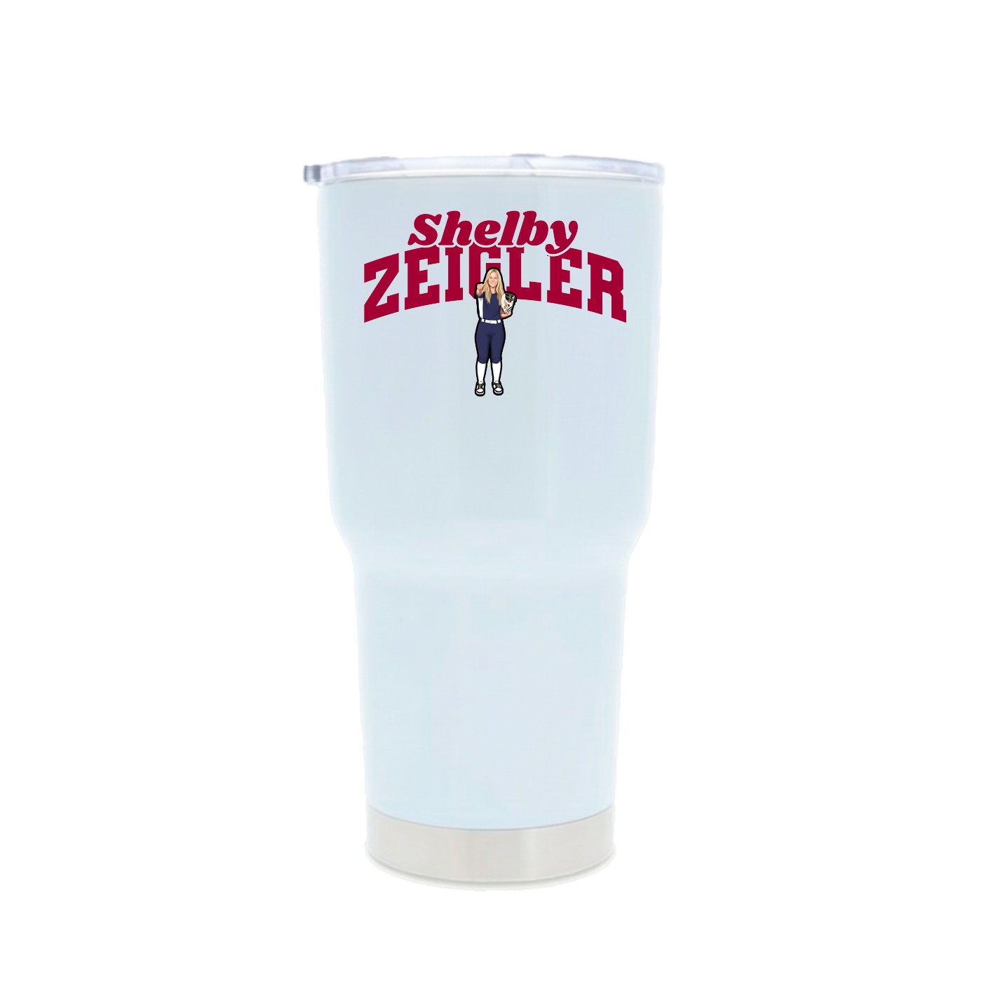 30oz Stainless Steel Tumbler — Signature Arch in White