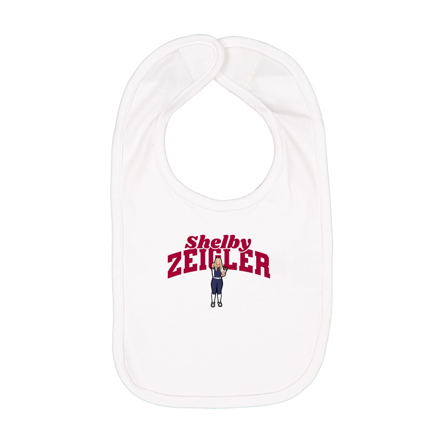 Infant Bib — Signature Arch in White