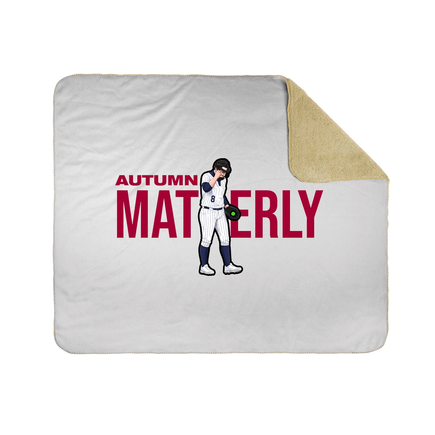 Throw Blanket — Player Name in White
