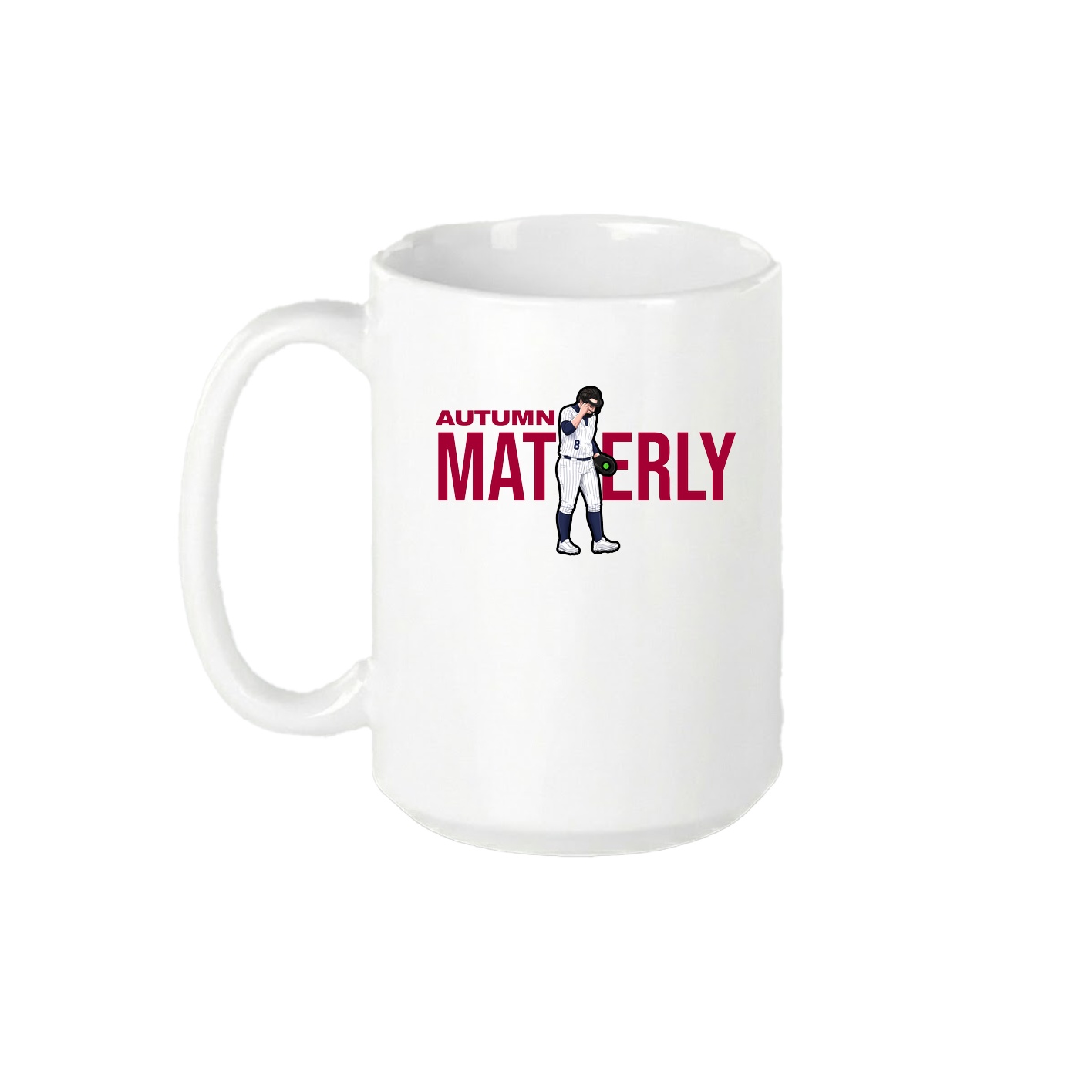 15oz Coffee Mug — Player Name in White