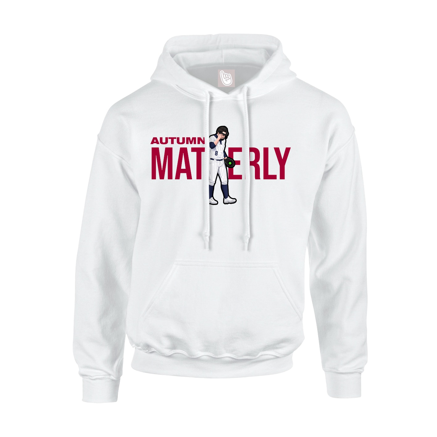 Youth Hoodie — Player Name in White