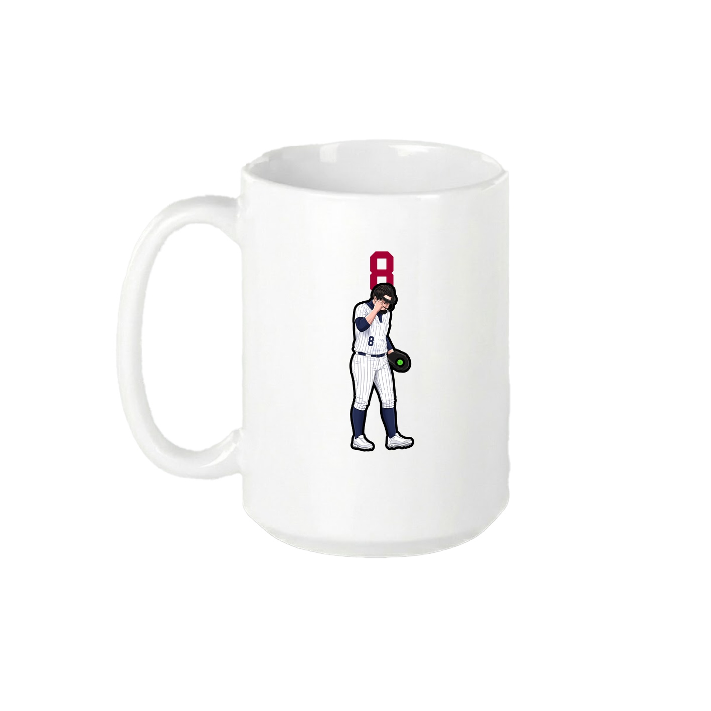 15oz Coffee Mug — Number Top in White