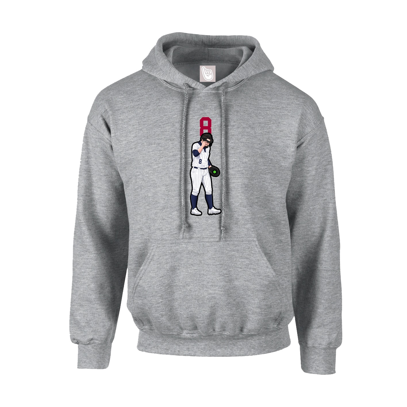 Youth Hoodie — Number Top in Grey