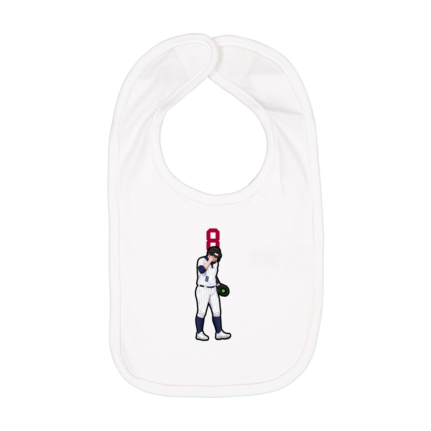 Infant Bib — Number Top in White