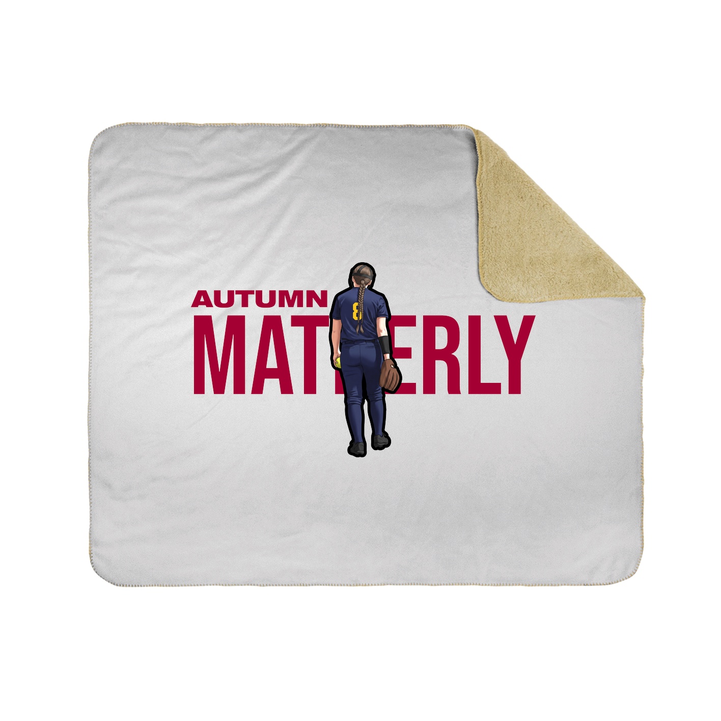 Throw Blanket — Player Name in White