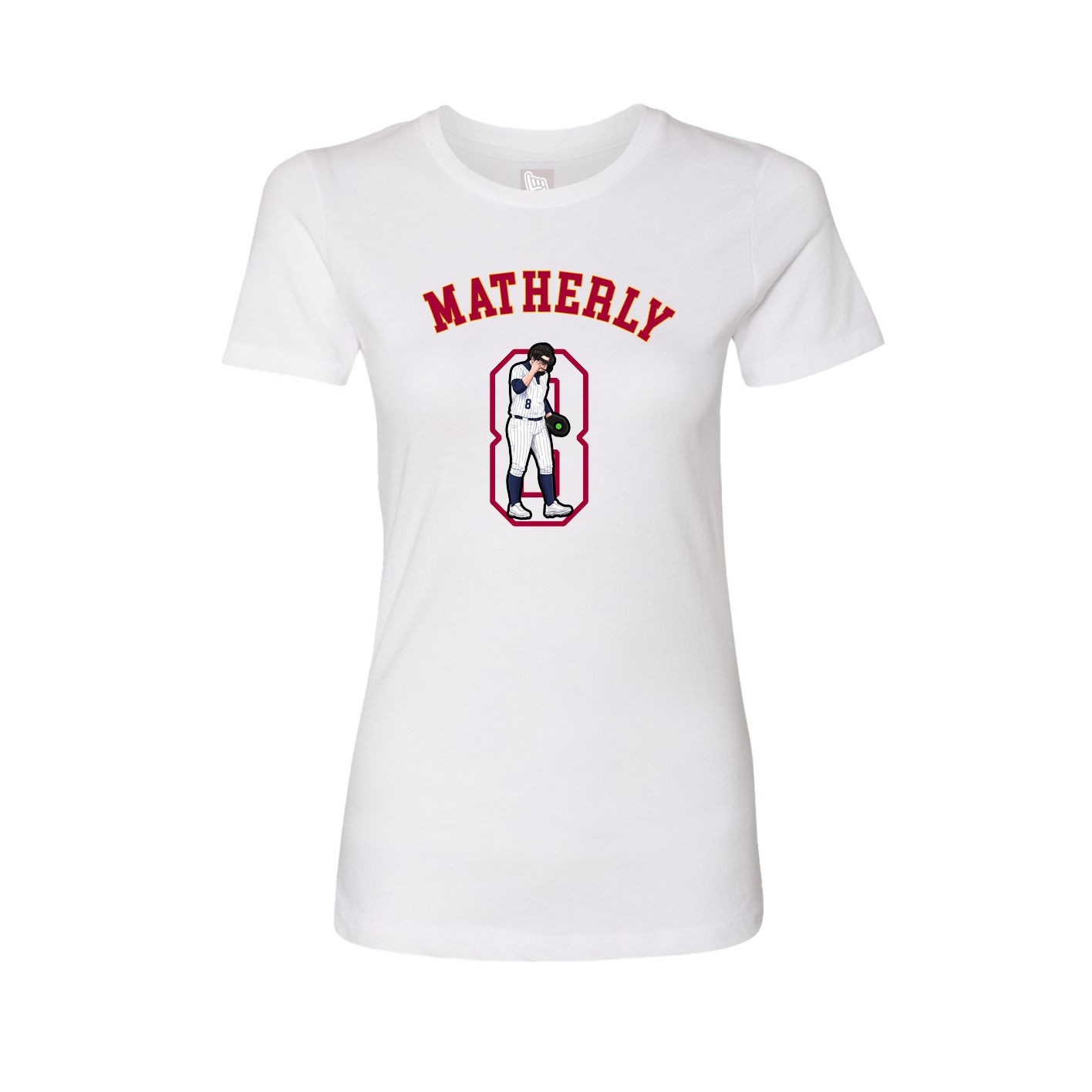 Fitted Women's Tee — Shirsey Arch in White