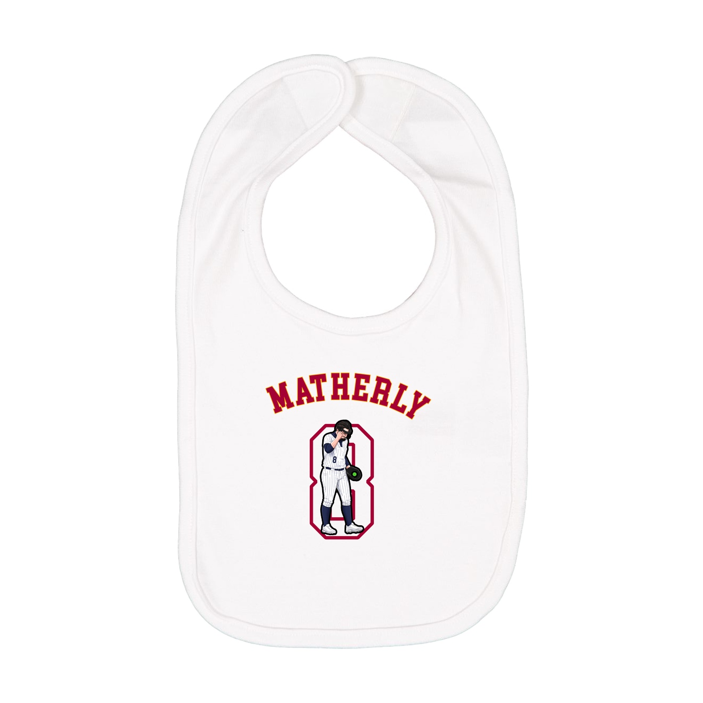 Infant Bib — Shirsey Arch in White