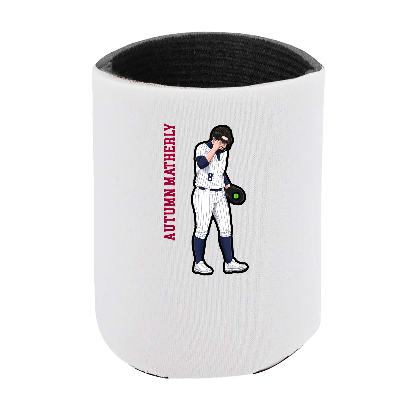 Can Holder — Name Vertical in White