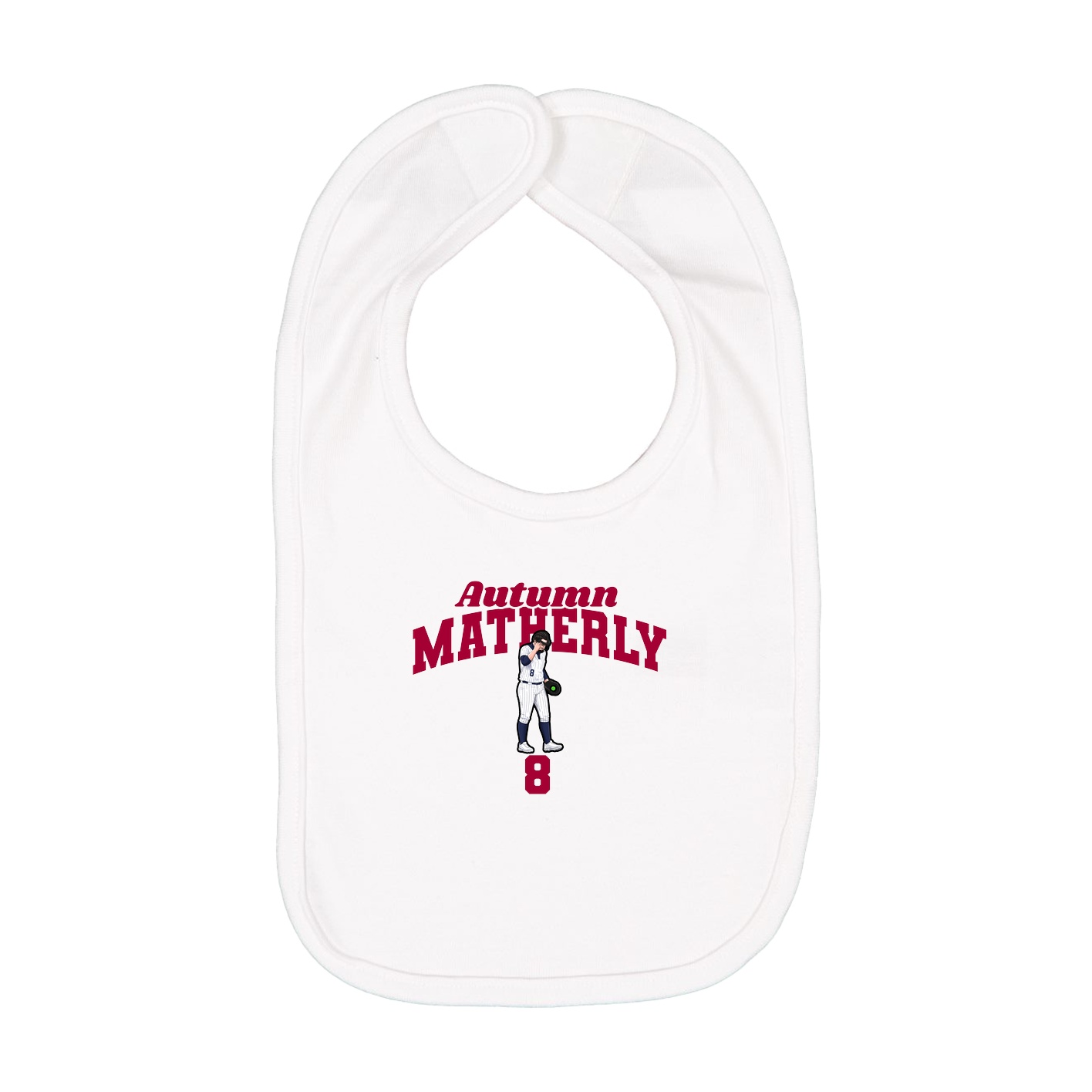 Infant Bib — Signature Arch in White