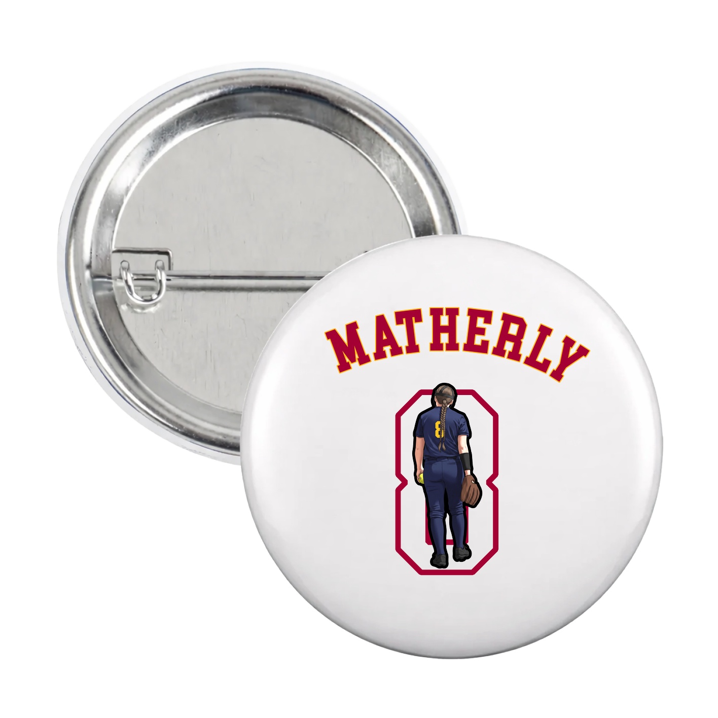 Game Day Button — Shirsey Arch in White