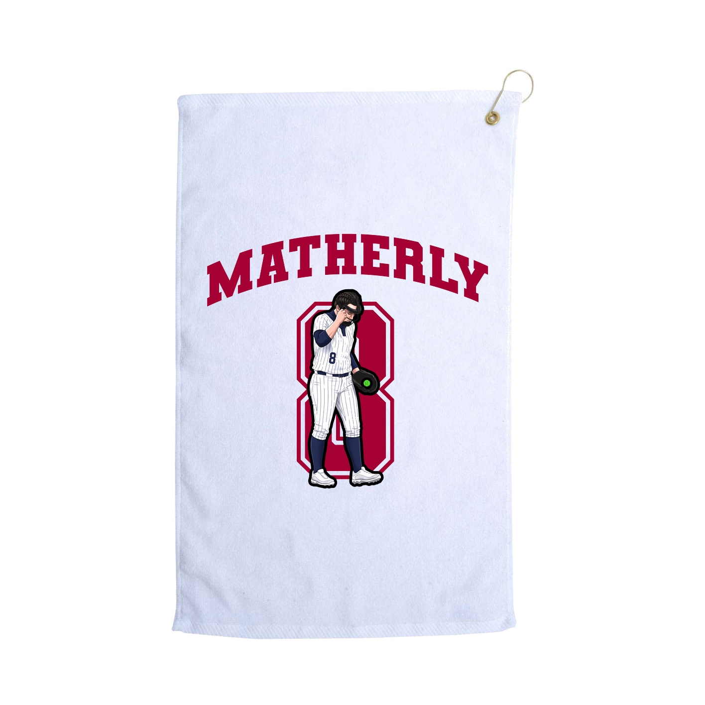 Golf Towel — Number in White