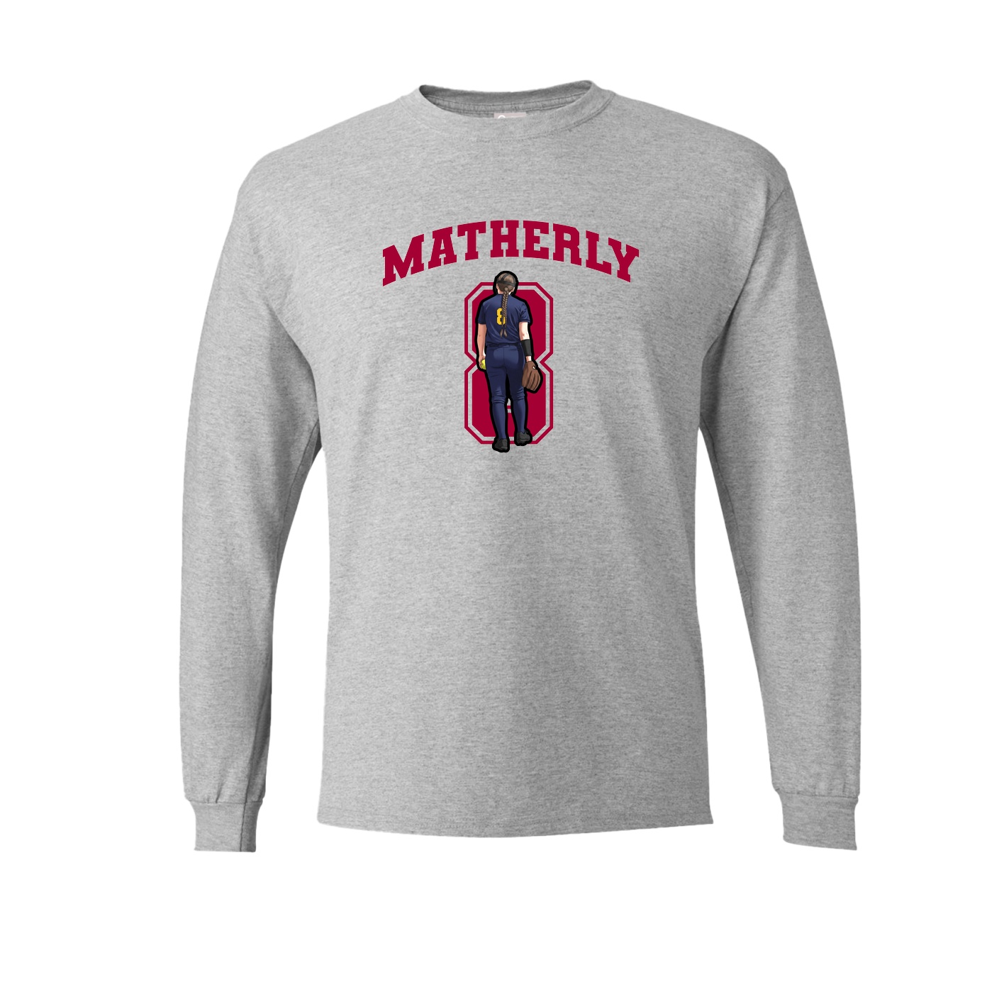 Long Sleeve Tee — Number in Grey
