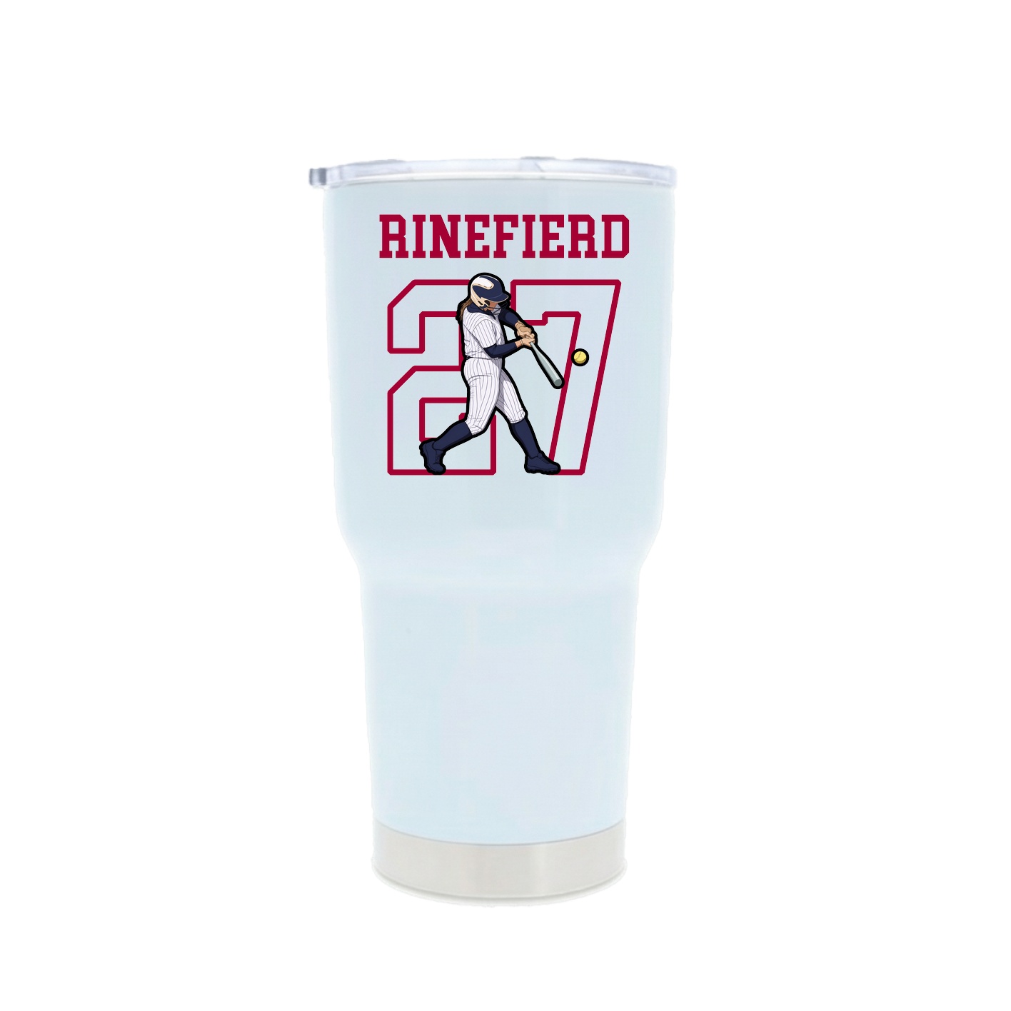 30oz Stainless Steel Tumbler — Shirsey in White